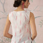 InWeave White Red Ikkat W/S Top - Swadesiicart