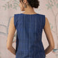 InWeave Indigo Striped Kantha W/S Top - Swadesiicart