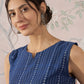 InWeave Indigo Striped Kantha W/S Top - Swadesiicart
