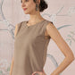 InWeave Light Brown Kantha W/S Top - Swadesiicart