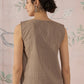 InWeave Light Brown Kantha W/S Top - Swadesiicart