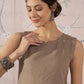 InWeave Light Brown Kantha W/S Top - Swadesiicart