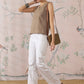 InWeave Light Brown Kantha W/S Top - Swadesiicart