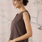 InWeave Dark Brown Kantha W/S Top - Swadesiicart