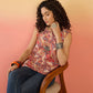 InWeave Coral Jaal Floral Print W/S Top - Swadesiicart