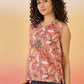 InWeave Coral Jaal Floral Print W/S Top - Swadesiicart