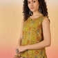 InWeave Ochre Round Multi Foil W/S Top - Swadesiicart