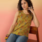 InWeave Ochre Round Multi Foil W/S Top - Swadesiicart