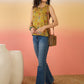 InWeave Ochre Round Multi Foil W/S Top - Swadesiicart