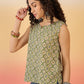 InWeave Olive Ajarakh W/S Top - Swadesiicart