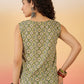 InWeave Olive Ajarakh W/S Top - Swadesiicart