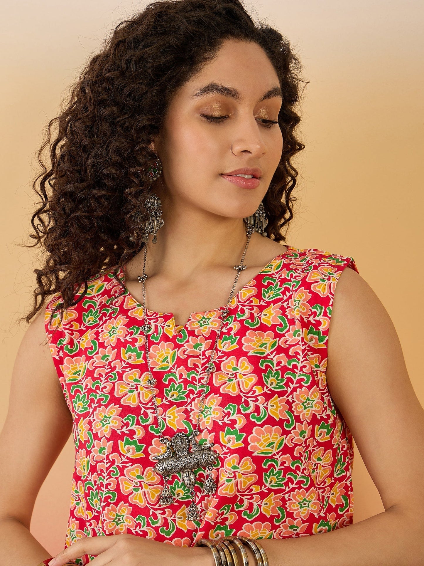 InWeave Red Different W/S Top - Swadesiicart