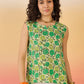 InWeave Pear Green Green Rose Jaal W/S Top - Swadesiicart