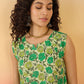 InWeave Pear Green Green Rose Jaal W/S Top - Swadesiicart