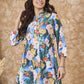 InWeave Multi Abstract Mandarin Top - Swadesiicart