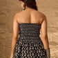 InWeave Black Arrow Ikkat Off Shoulder Top - Swadesiicart