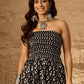 InWeave Black Arrow Ikkat Off Shoulder Top - Swadesiicart