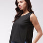 InWeave Black Kantha Sleeveless Top - Swadesiicart