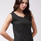 InWeave Black Kantha Sleeveless Top - Swadesiicart