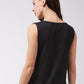 InWeave Black Kantha Sleeveless Top - Swadesiicart