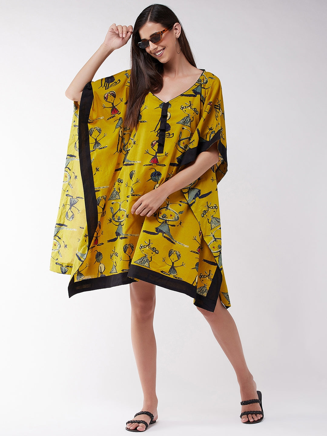 InWeave Women's Quirky Kaftan Top - Swadesiicart
