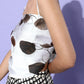 InWeave Cream Brown Leaf Print Scarf Top - Swadesiicart
