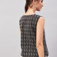 InWeave Black Kantha Ikkat Print W/U Top - Swadesiicart