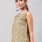 InWeave Grey Gold Floral W/U Top - Swadesiicart