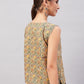 InWeave Grey Gold Floral W/U Top - Swadesiicart