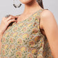 InWeave Grey Gold Floral W/U Top - Swadesiicart