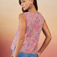 InWeave Pink Coral Floral Print W/U Top - Swadesiicart