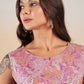 InWeave Pink Coral Floral Print W/U Top - Swadesiicart