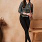 InWeave Aqua Pearl Shawl Neck Top - Swadesiicart