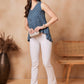 InWeave Blue Pyramid Kantha High Low W/S Top - Swadesiicart