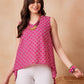 InWeave Pink Pyramid Kantha High Low W/S Top - Swadesiicart