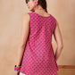 InWeave Pink Pyramid Kantha High Low W/S Top - Swadesiicart