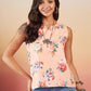 InWeave Peach Rose Print W/S Top - Swadesiicart
