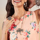 InWeave Peach Rose Print W/S Top - Swadesiicart