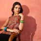 InWeave Rust Bird Jaal Print W/S Top - Swadesiicart