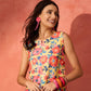 InWeave Butter Yellow Big Floral Print W/S Top - Swadesiicart