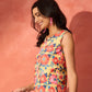 InWeave Butter Yellow Big Floral Print W/S Top - Swadesiicart