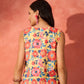 InWeave Butter Yellow Big Floral Print W/S Top - Swadesiicart