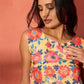 InWeave Butter Yellow Big Floral Print W/S Top - Swadesiicart