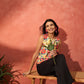 InWeave Butter Yellow Big Floral Print W/S Top - Swadesiicart