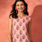 InWeave Peach Printed W/S Top - Swadesiicart