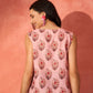 InWeave Peach Printed W/S Top - Swadesiicart