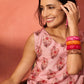 InWeave Peach Printed W/S Top - Swadesiicart