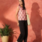 InWeave Peach Printed W/S Top - Swadesiicart