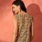 InWeave Light Brown Kalamkari W/S Top - Swadesiicart
