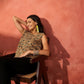InWeave Light Brown Kalamkari W/S Top - Swadesiicart